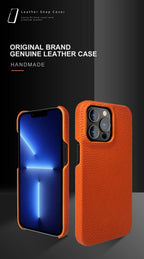 Luxury Genuine Leather iPhone Case Slim Shockproof Premium Cover