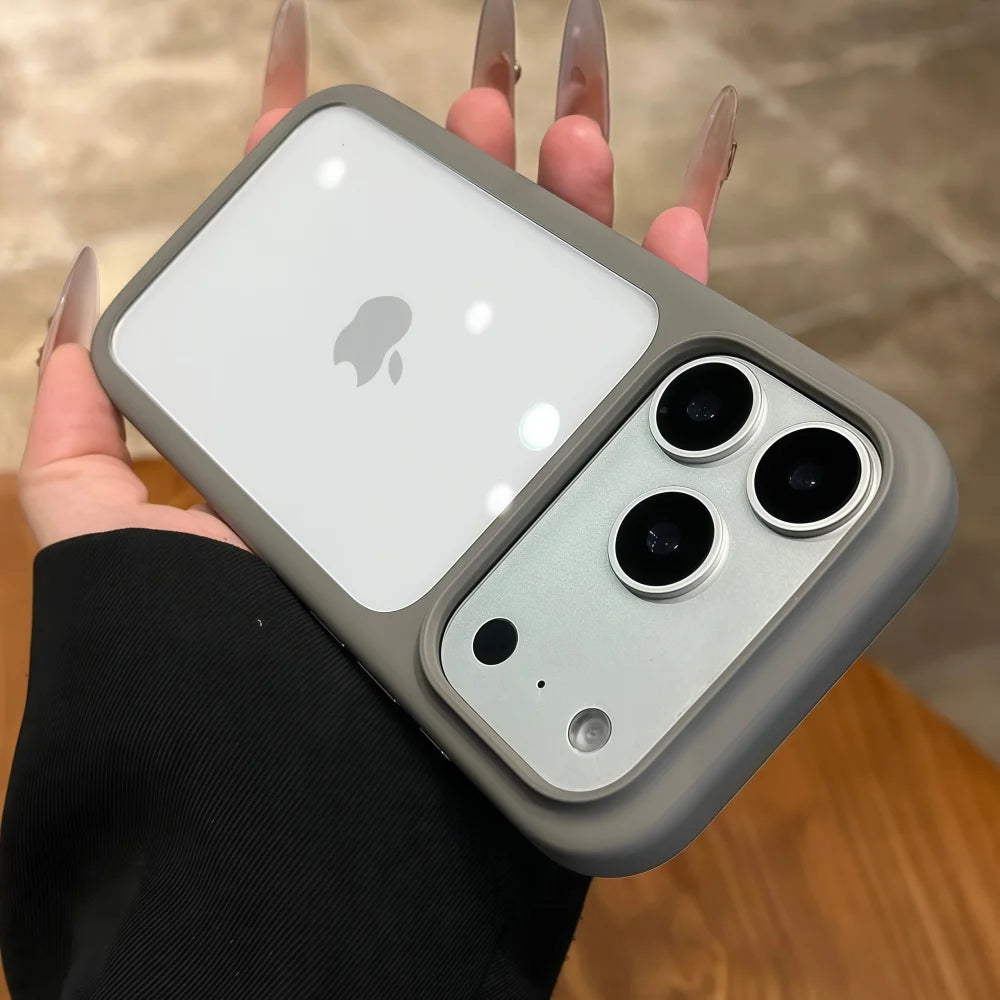Crystal Clear iPhone Case with Camera Touch Button Shockproof Protective Cover