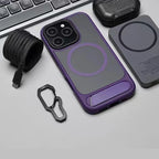 MagSafe Invisible Stand iPhone Case Matte Magnetic Kickstand Protective Cover