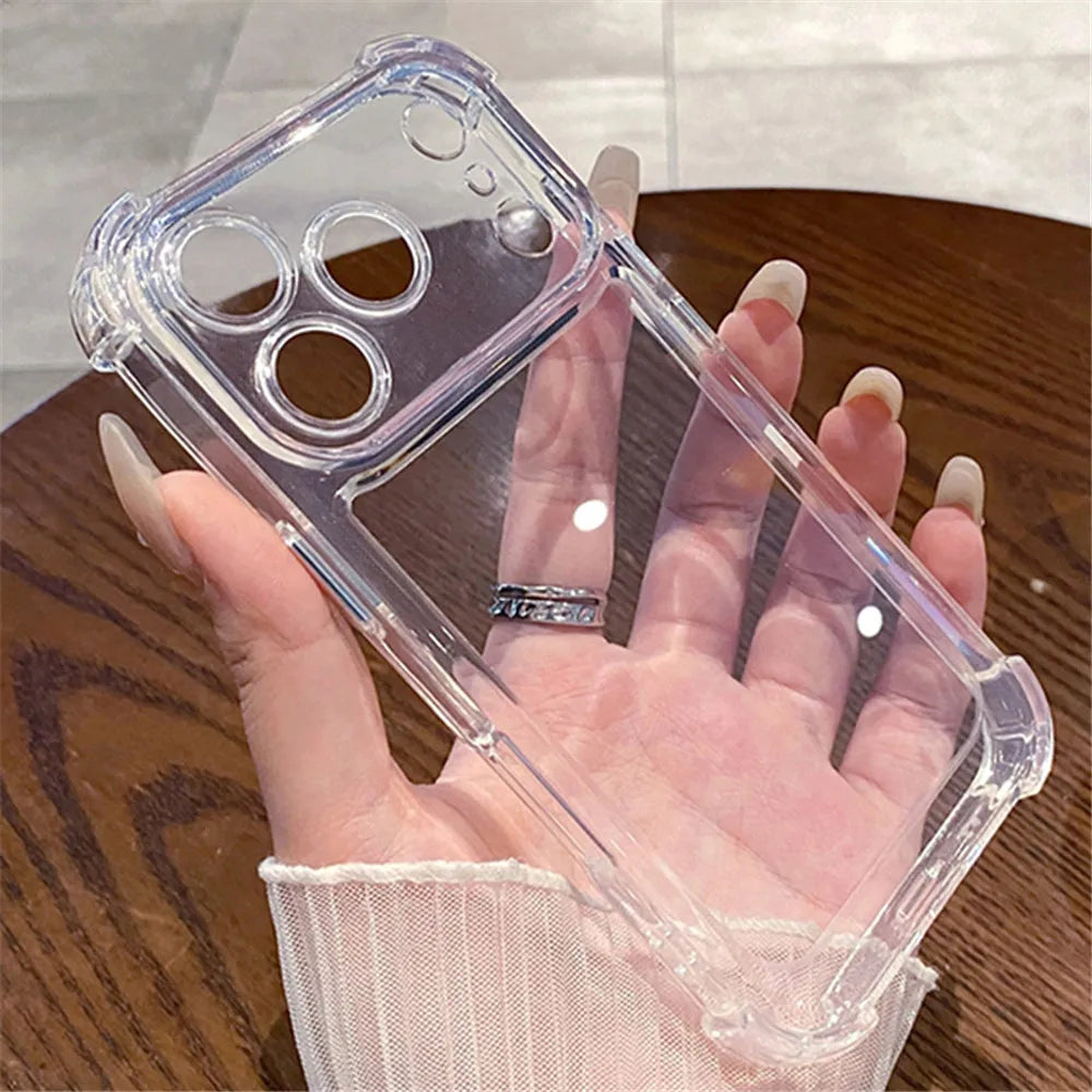 Clear Shockproof iPhone Case Transparent Bumper Anti-Scratch Protective Cover