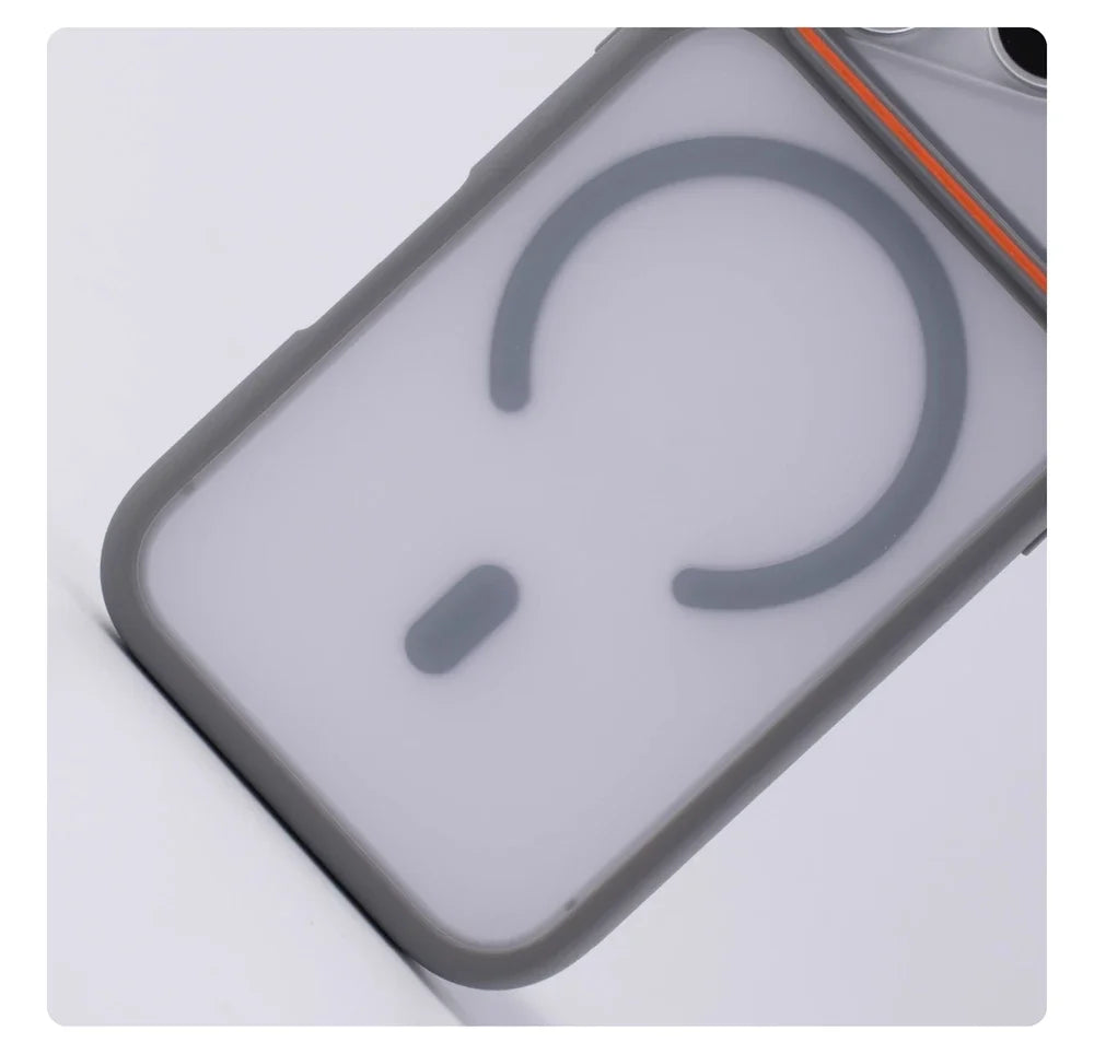 Translucent Matte MagSafe iPhone Case Magnetic Shockproof Protective Cover