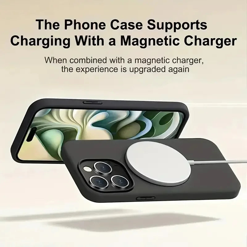 MagSafe Liquid Silicone Shockproof iPhone Case Magnetic Soft Protective Cover