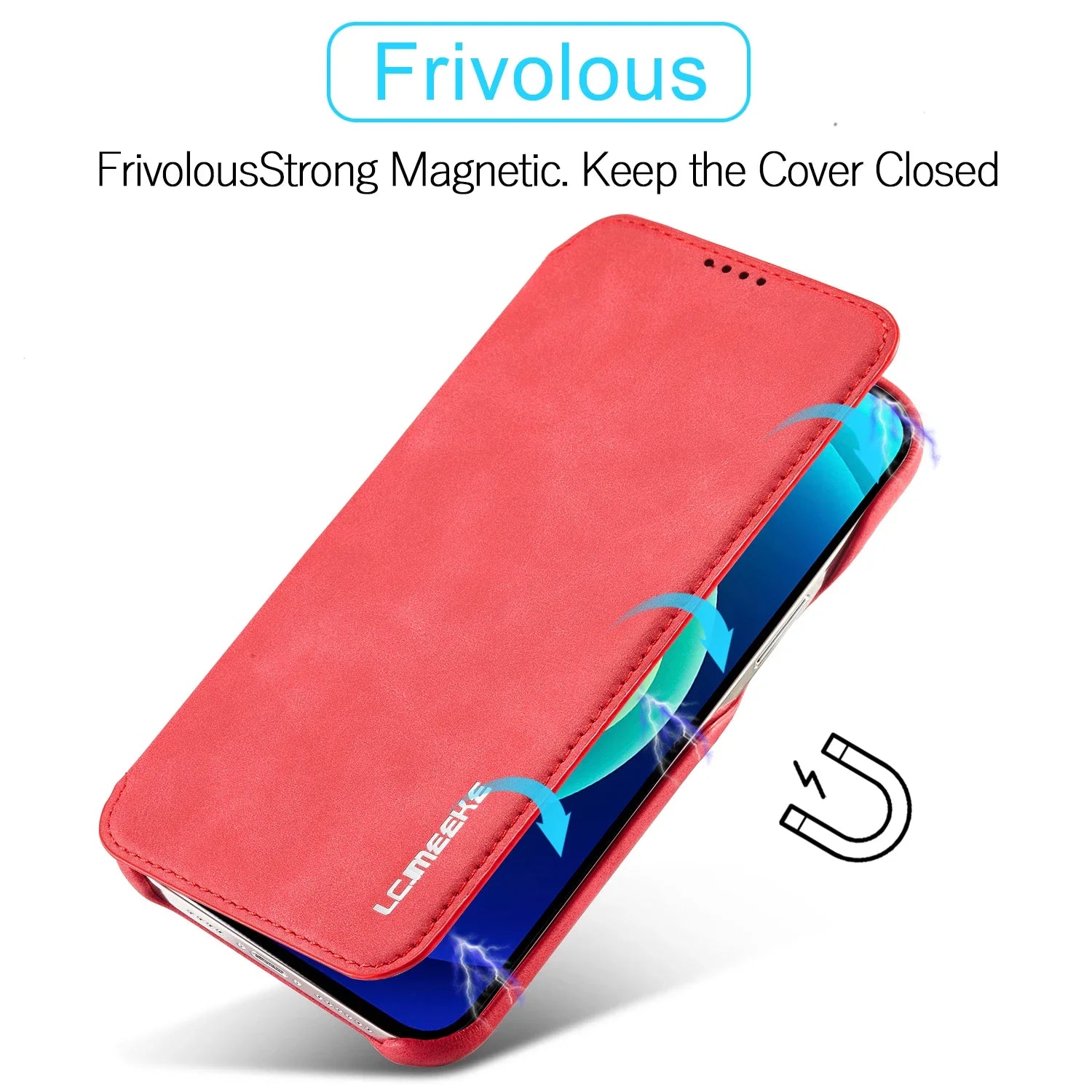 Leather Flip Wallet iPhone Case Card Holder Magnetic Book Cover