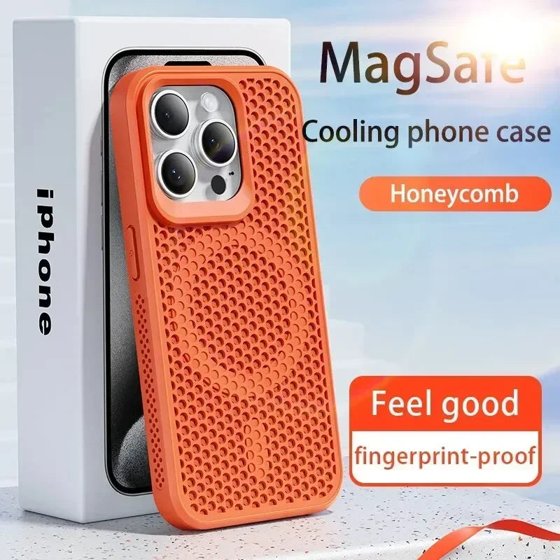 MagSafe Cooling Mesh iPhone Case Heat Dissipation Breathable Shockproof Cover Secondary image