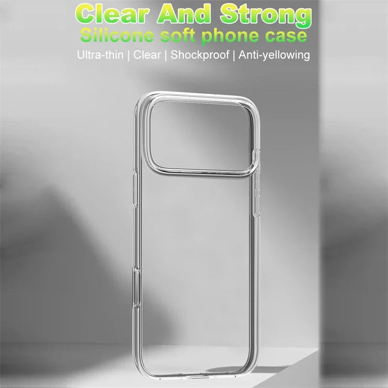 Ultra Thin Clear TPU iPhone Case Transparent Soft Shockproof Cover