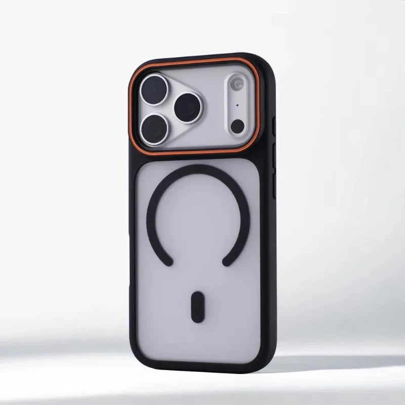 Translucent Matte MagSafe iPhone Case Magnetic Shockproof Protective Cover
