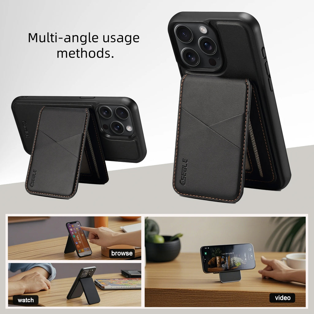 2-in-1 Magnetic Detachable Leather iPhone Case Wallet Card Holder Cover