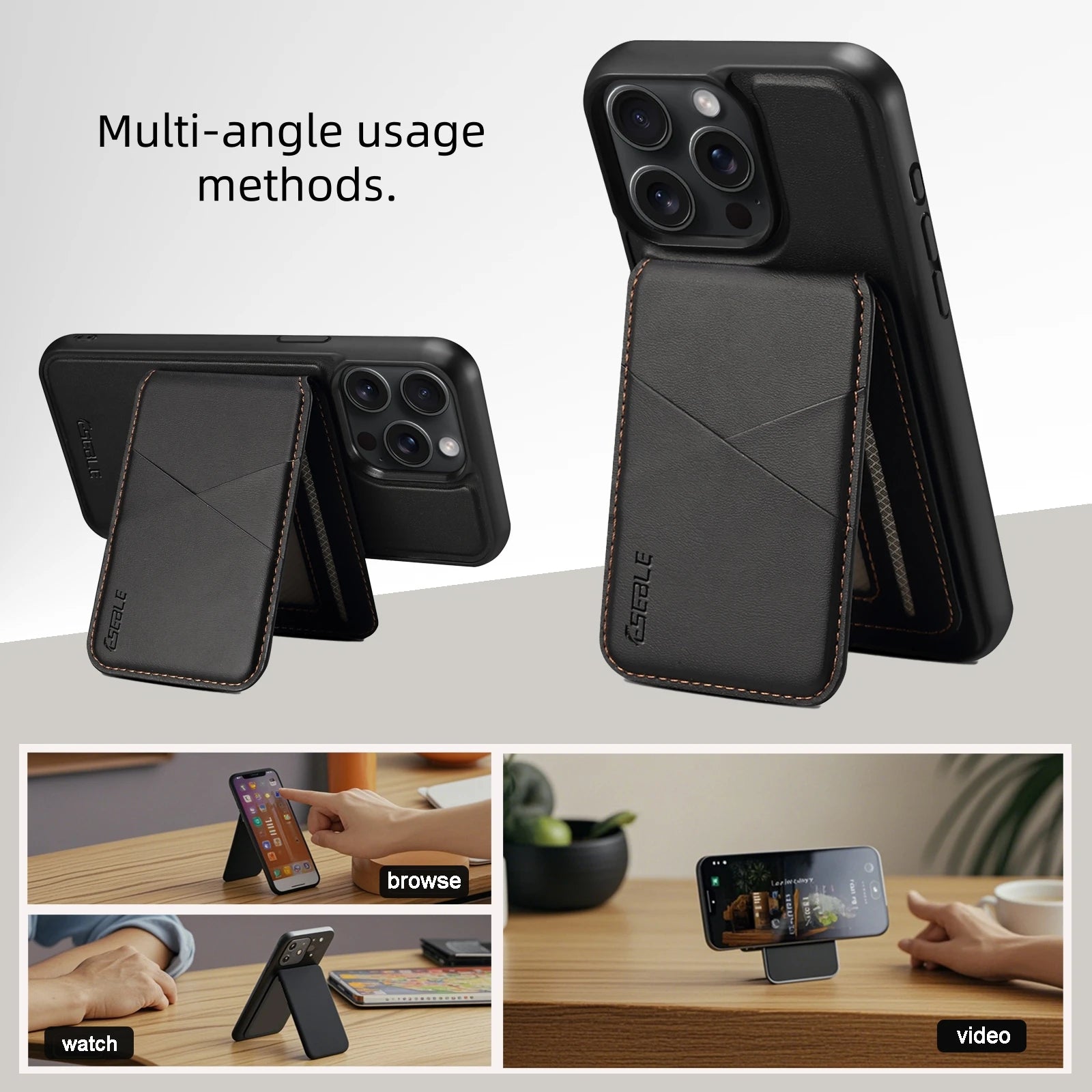 2-in-1 Magnetic Detachable Leather iPhone Case Wallet Card Holder Cover