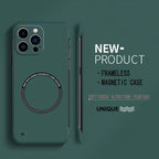 Ultra Thin Matte Magnetic iPhone Case Frameless Hard PC Slim Cover
