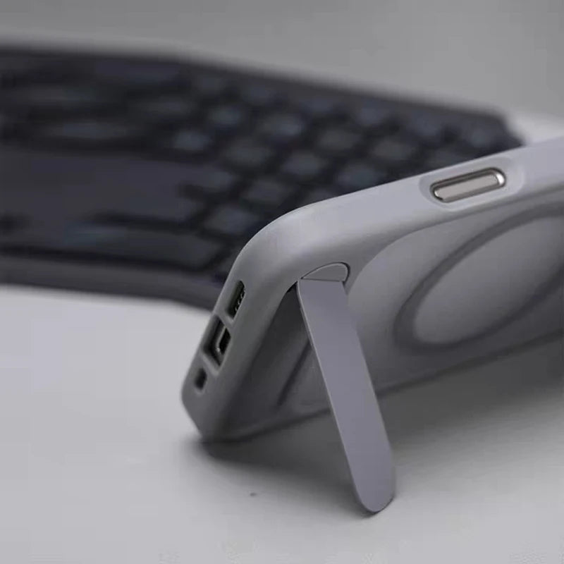 MagSafe Invisible Stand iPhone Case Matte Magnetic Kickstand Protective Cover