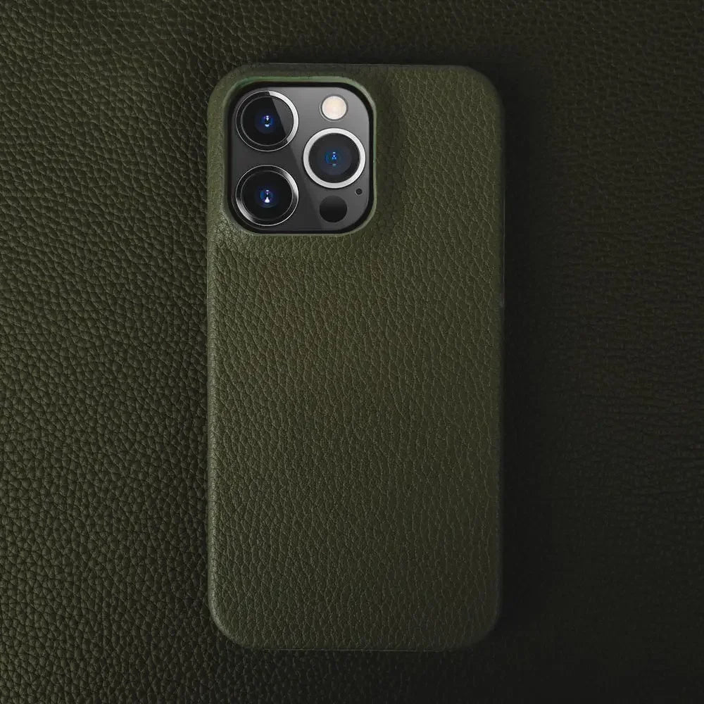 Luxury Genuine Leather iPhone Case Slim Shockproof Premium Cover