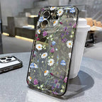 Flower Transparent iPhone Case Shockproof Silicone Soft Protective Cover