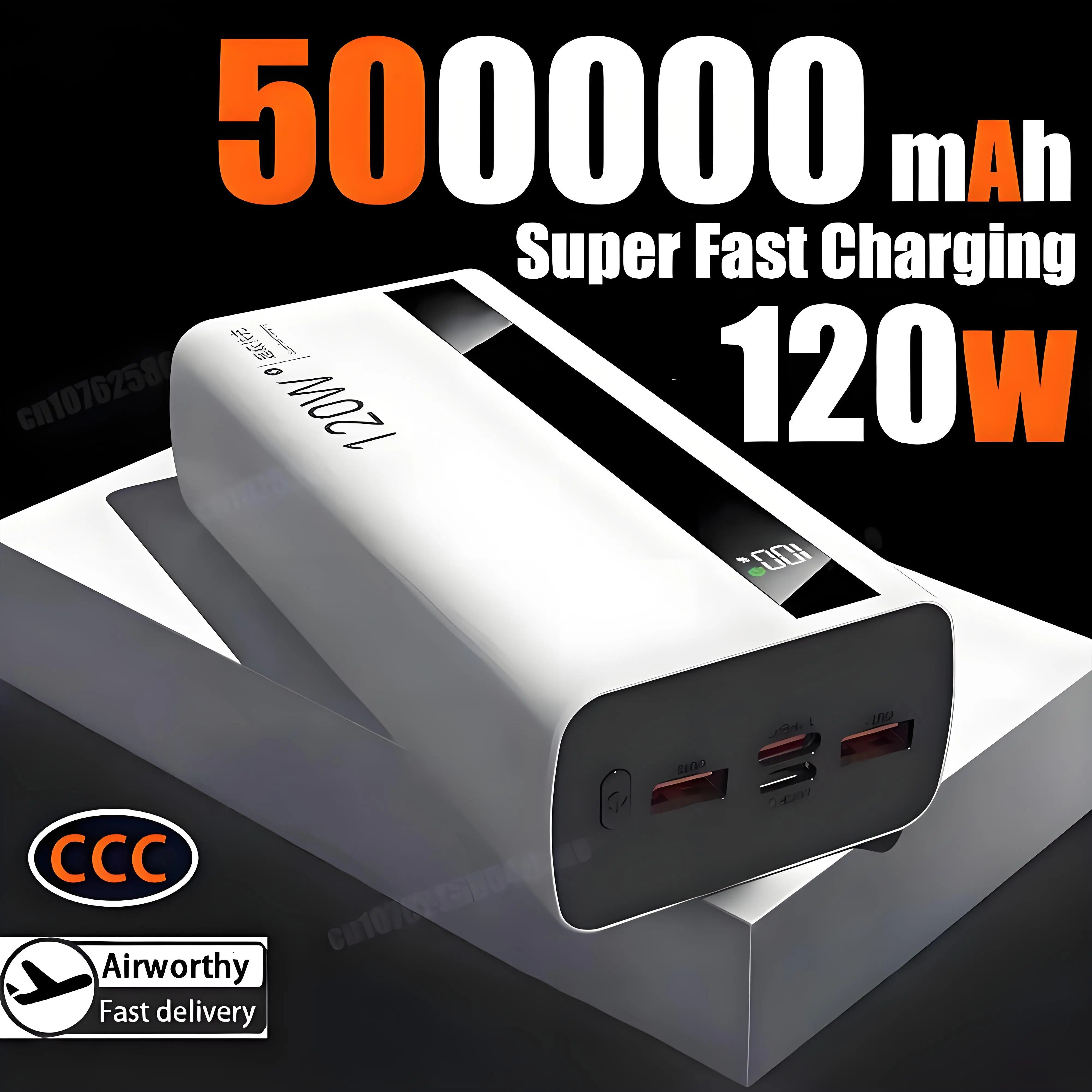 200000mAh Power Bank 120W Fast Charging Portable High Capacity Charger Secondary image