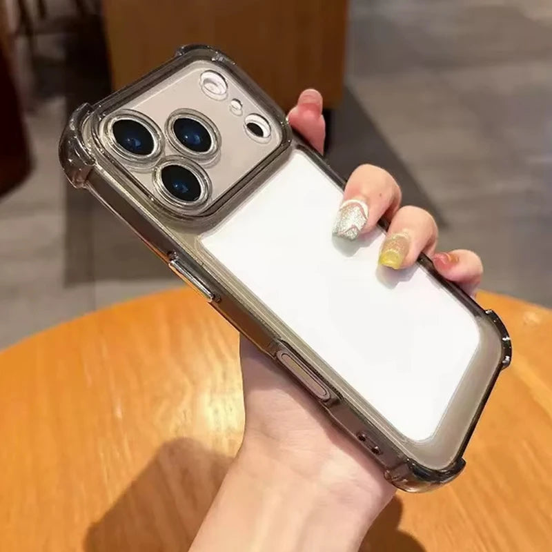 Clear Shockproof iPhone Case Transparent Bumper Anti-Scratch Protective Cover