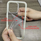 Candy Color Frame Clear Back iPhone Case Shockproof Acrylic Bumper Cover