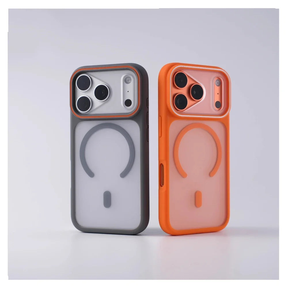 Translucent Matte MagSafe iPhone Case Magnetic Shockproof Protective Cover
