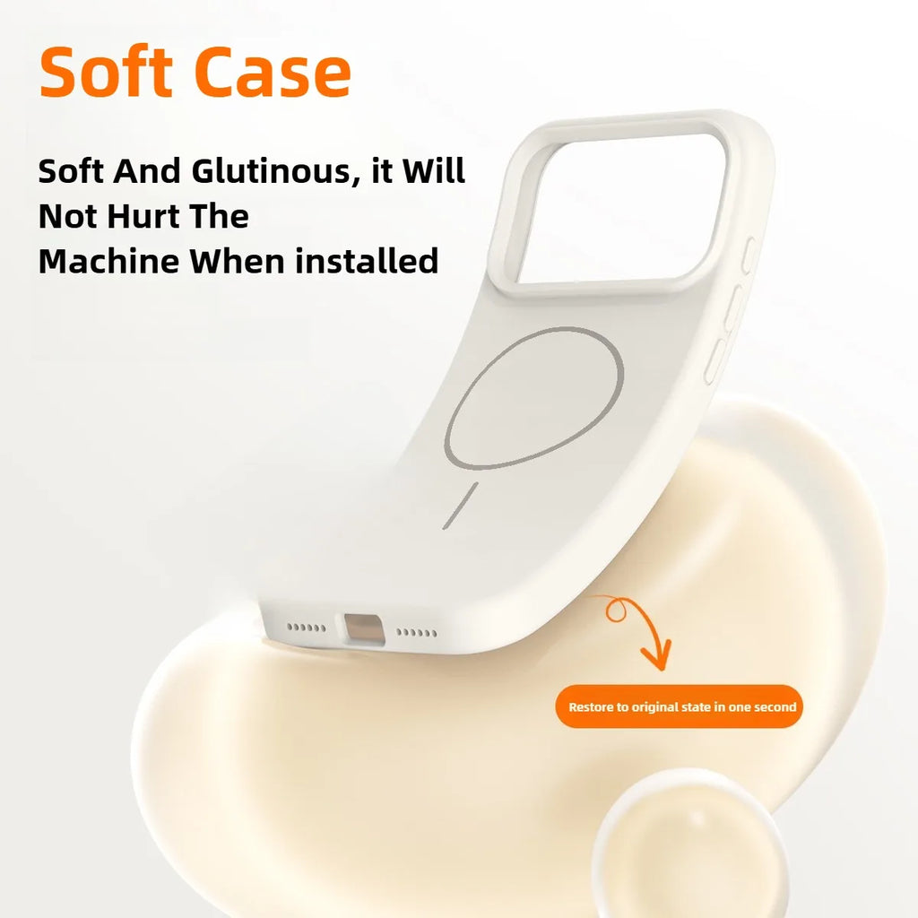 MagSafe Liquid Silicone iPhone Case Soft Magnetic Anti-Slip Protective Cover
