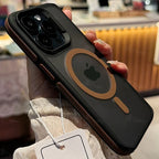 Bicolor Matte Frosted MagSafe iPhone Case Translucent Shockproof Protective Cover
