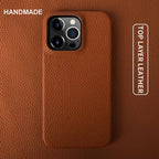 Luxury Genuine Leather iPhone Case Slim Shockproof Premium Cover