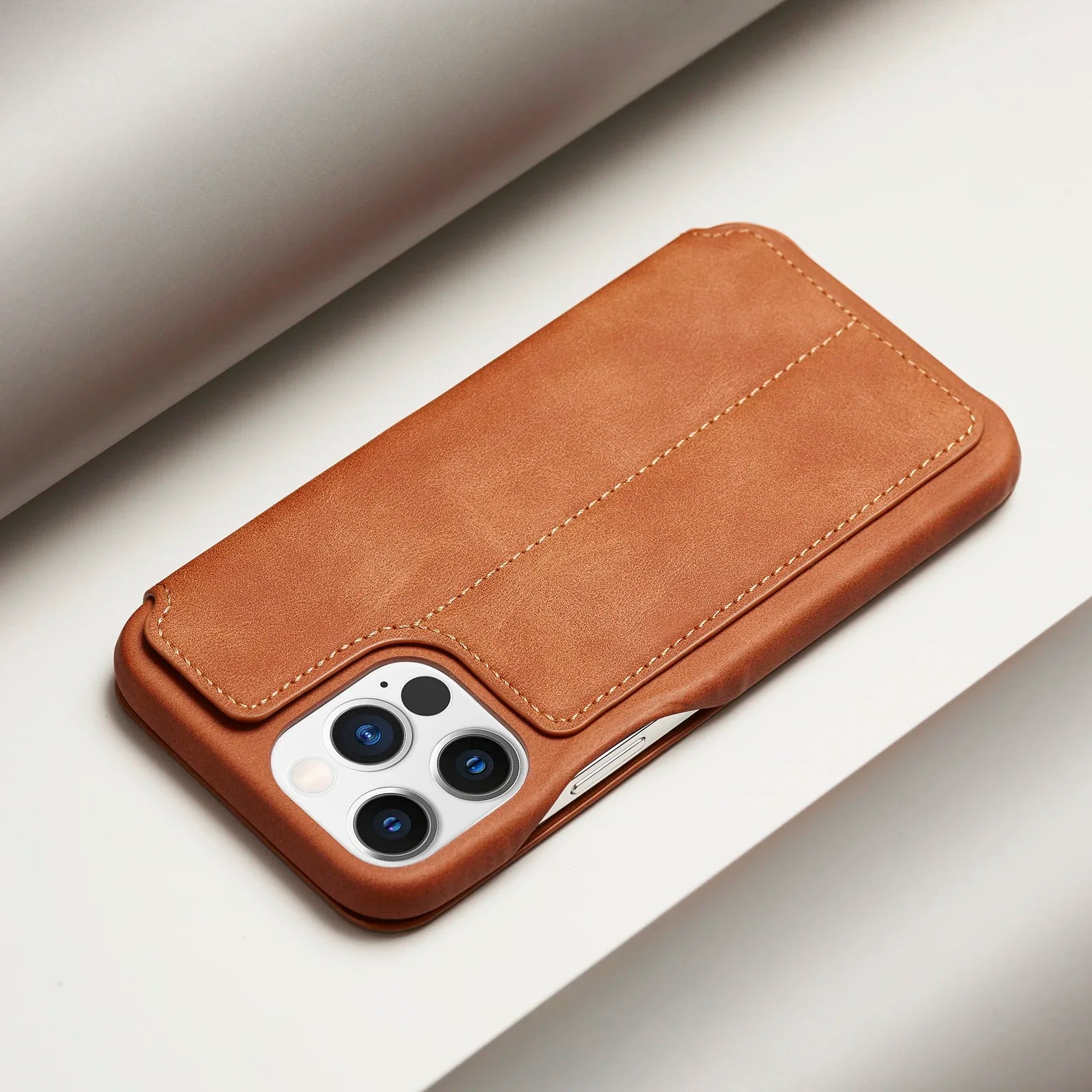 Leather Flip Wallet iPhone Case Card Holder Magnetic Book Cover