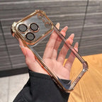 Luxury Transparent Shockproof iPhone Case Cushioned TPU Protective Cover