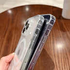 MagSafe Transparent iPhone Case Shockproof Clear PC Hard Cover