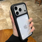 Crystal Clear iPhone Case with Camera Touch Button Shockproof Protective Cover