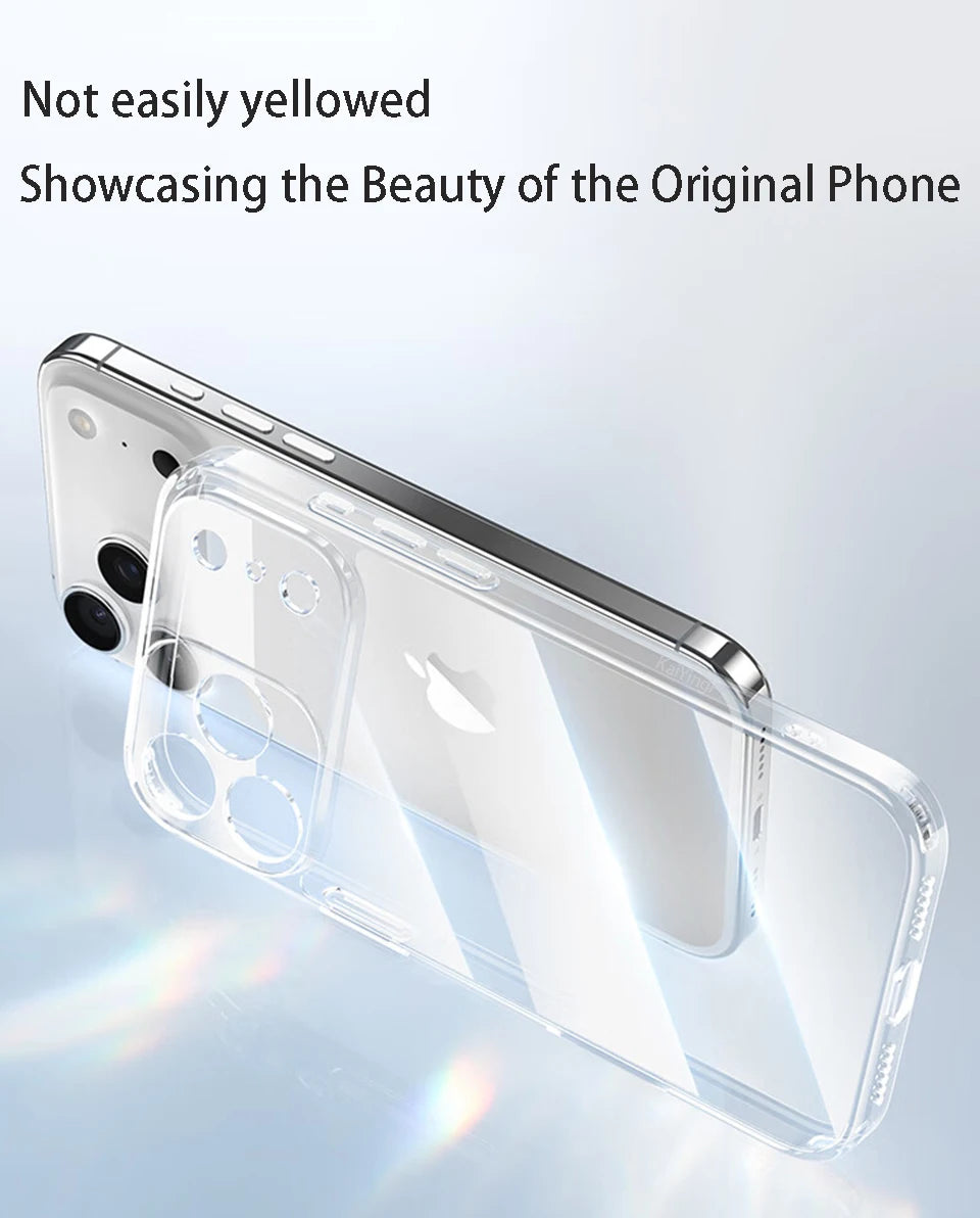 Luxury Clear Soft TPU iPhone Case Transparent Slim Protective Cover