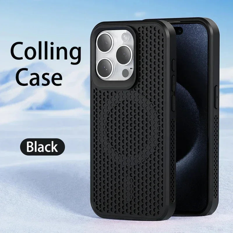 MagSafe Cooling Mesh iPhone Case Heat Dissipation Breathable Shockproof Cover