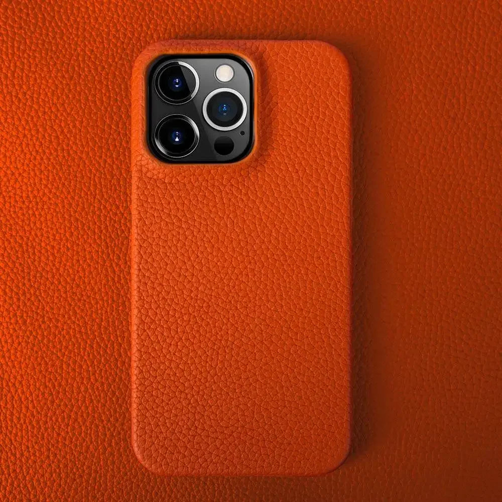 Luxury Genuine Leather iPhone Case Slim Shockproof Premium Cover