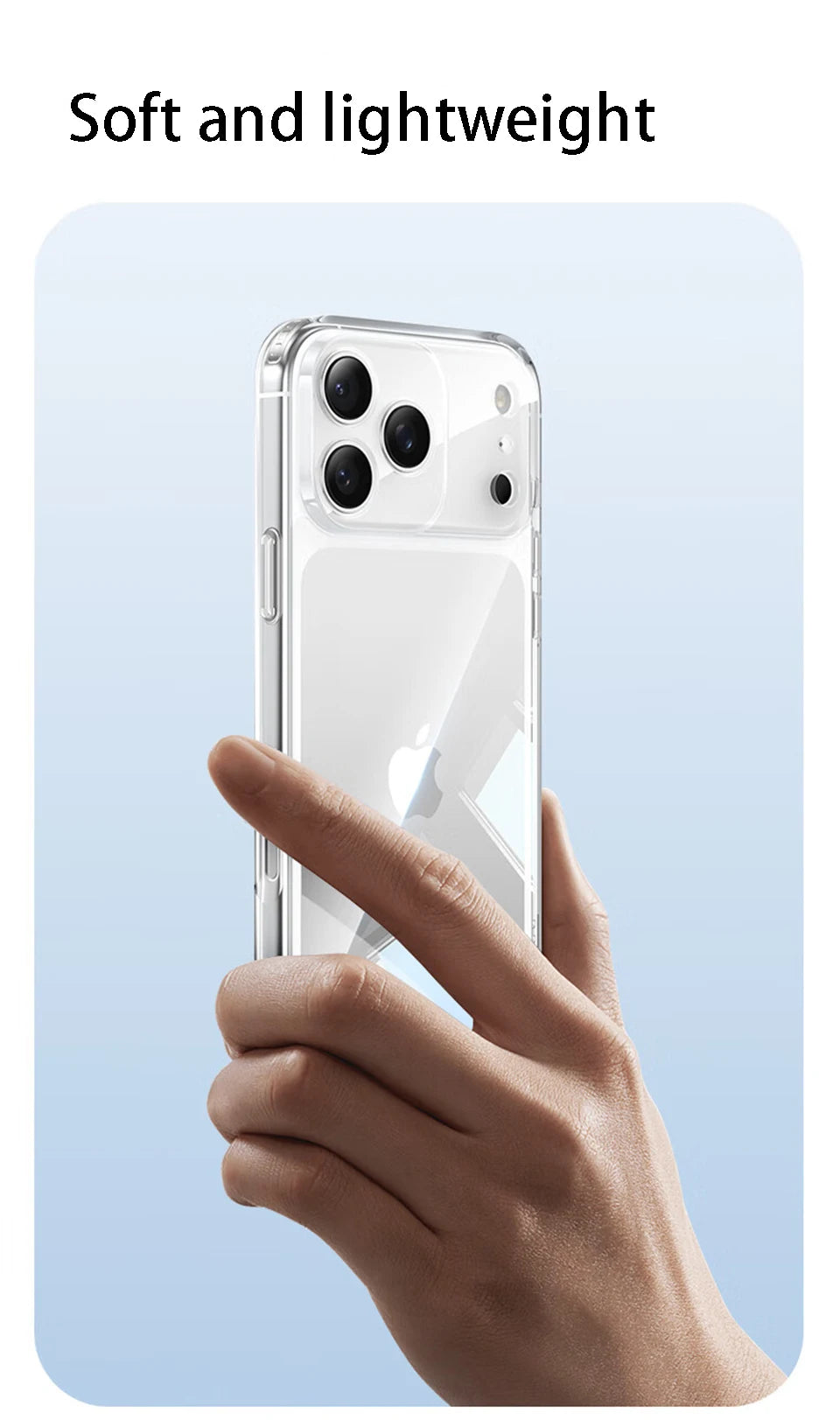 Luxury Clear Soft TPU iPhone Case Transparent Slim Protective Cover