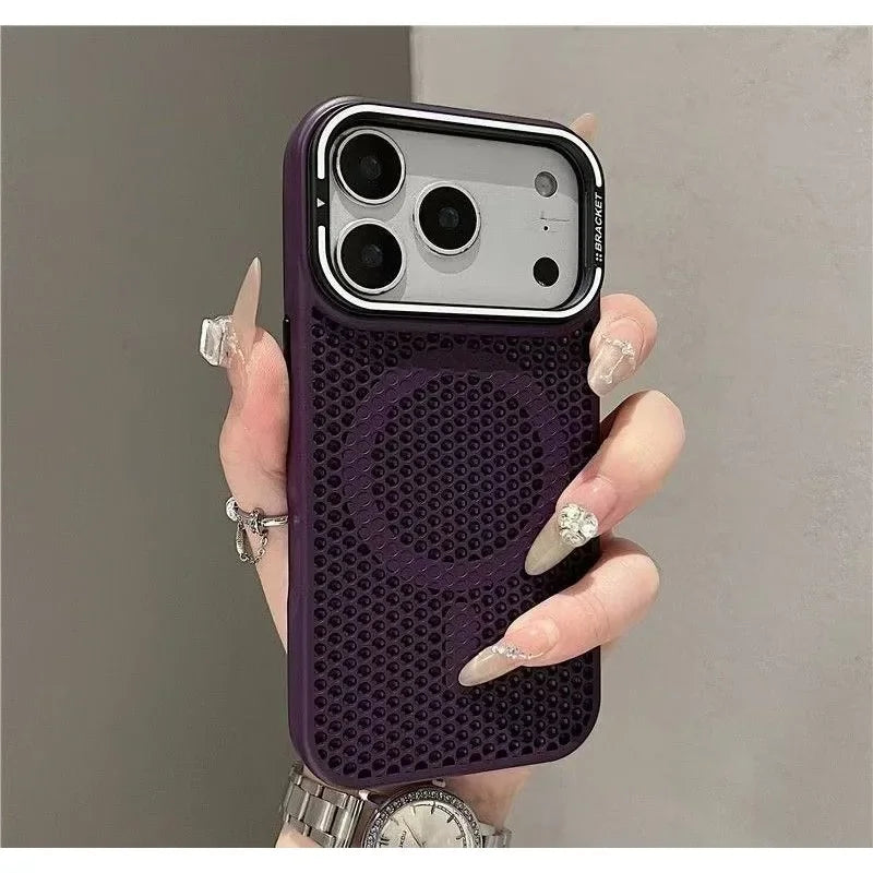 MagSafe Cooling Mesh iPhone Case Camera Mount Shockproof Protective Cover