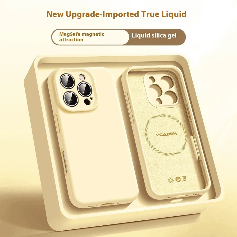 Candy Color MagSafe Liquid Silicone iPhone Case Soft Magnetic Protective Cover