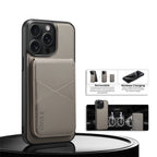 2-in-1 Magnetic Detachable Leather iPhone Case Wallet Card Holder Cover