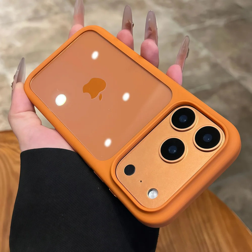 Crystal Clear iPhone Case with Camera Touch Button Shockproof Protective Cover