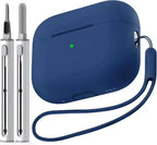 AirPods Pro Case with Cleaner Pen Kit Silicone Protective Cover with Lanyard