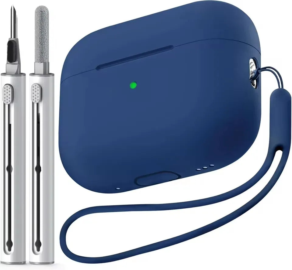 AirPods Pro Case with Cleaner Pen Kit Silicone Protective Cover with Lanyard