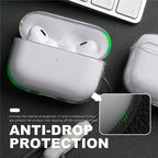 Clear TPU AirPods Case with Lanyard Strap Transparent Protective Cover