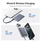 5000mAh Magnetic Power Bank Ultra Slim 15W Wireless 20W Fast Charging