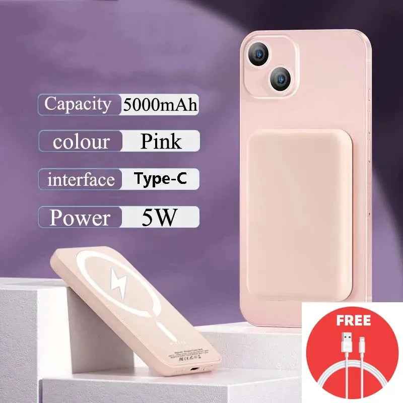 Magnetic Wireless Power Bank 5000mAh 10000mAh 20W Fast Charging MagSafe Portable
