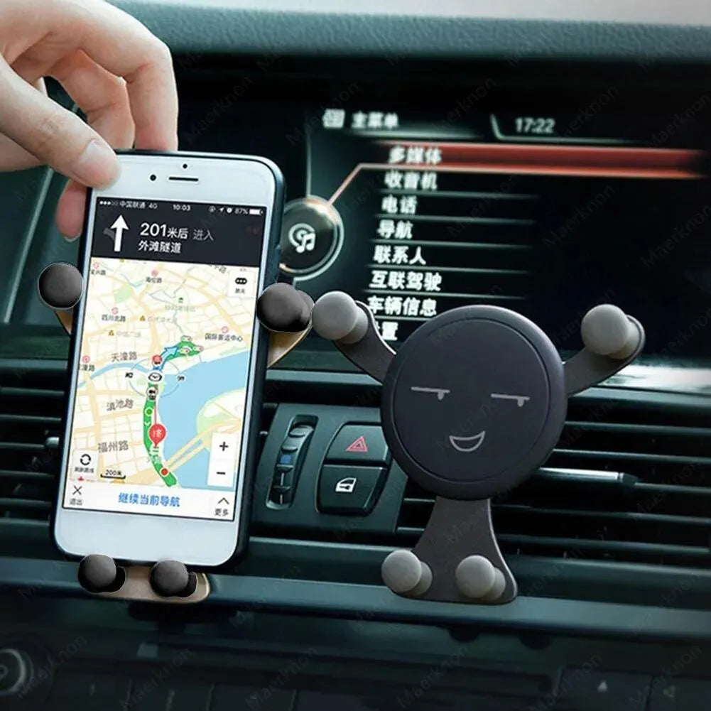 Gravity Car Air Vent Phone Holder Smile Design Universal Phone Mount