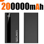 200000mAh Power Bank 120W Fast Charging Portable High Capacity Charger