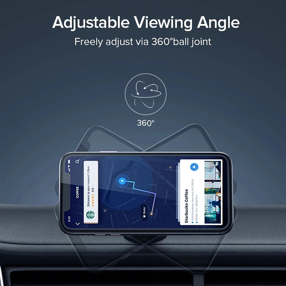 360 Magnetic Car Phone Holder Dashboard Mount Adjustable Mini Stand
