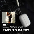 Clear TPU AirPods Case with Lanyard Strap Transparent Protective Cover