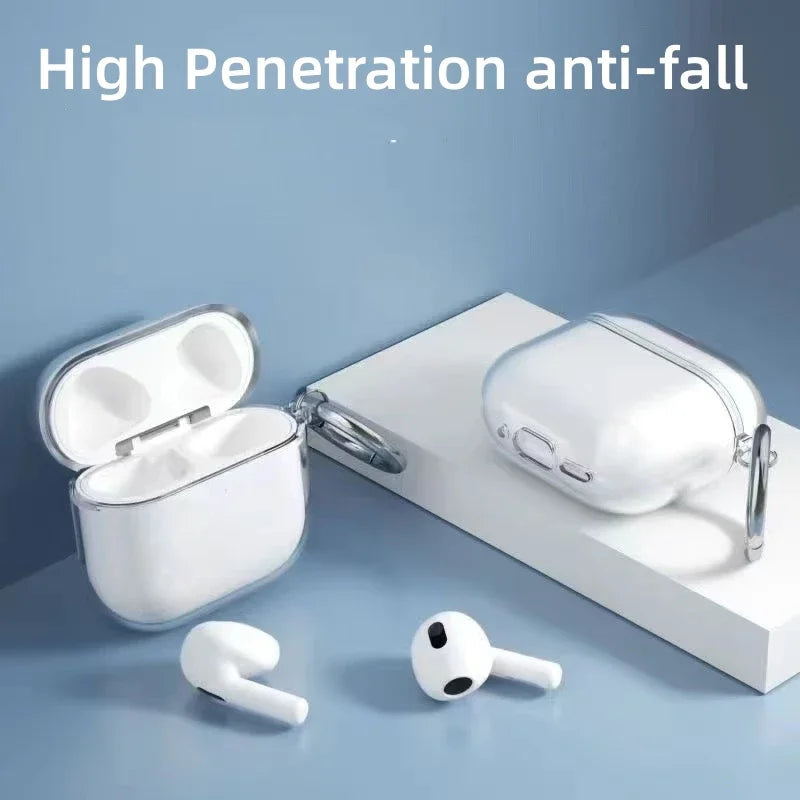 Clear AirPods Case TPU Protective Cover Shockproof Transparent Case