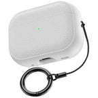 Leather Pattern AirPods Pro Case TPU Protective Cover with Keychain