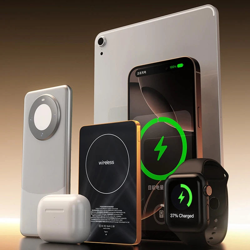 10000mAh Magnetic Wireless Power Bank Ultra Slim 20W Fast Charging