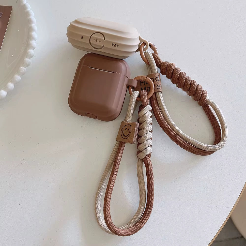 Caramel Silicone AirPods Case with Bracelet Strap Shockproof Protective Cover