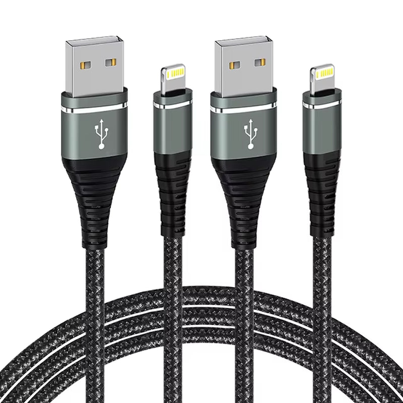 Lightning Cable Fast Charging iPhone Cord Nylon Braided MFi Certified
