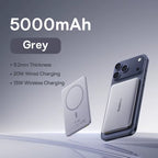 5000mAh Magnetic Power Bank Ultra Slim 15W Wireless 20W Fast Charging
